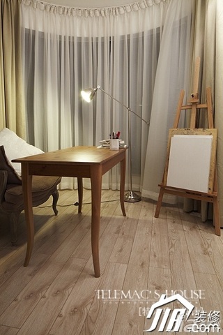 简约风格三居室温馨富裕型140平米以上书房书桌效果图