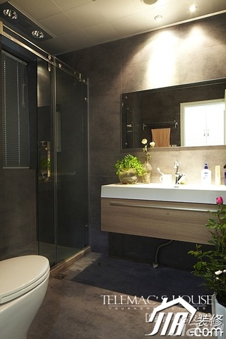 简约风格三居室温馨富裕型140平米以上卫生间洗手台效果图