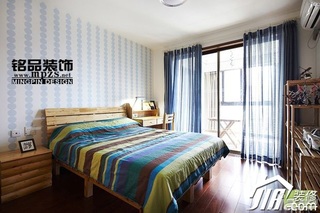 中式风格三居室5-10万卧室壁纸效果图