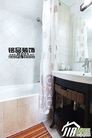 中式风格三居室5-10万卫生间洗手台效果图