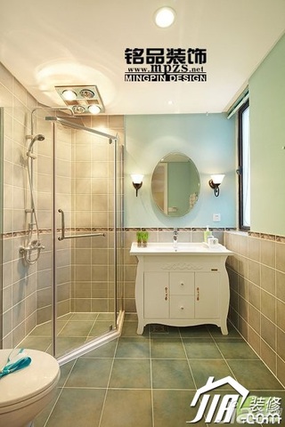 田园风格二居室15-20万90平米卫生间洗手台图片