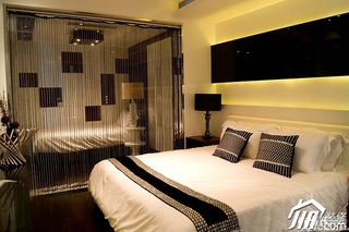 新古典风格公寓富裕型卧室卧室背景墙床图片