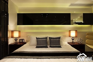 新古典风格公寓富裕型卧室卧室背景墙床图片
