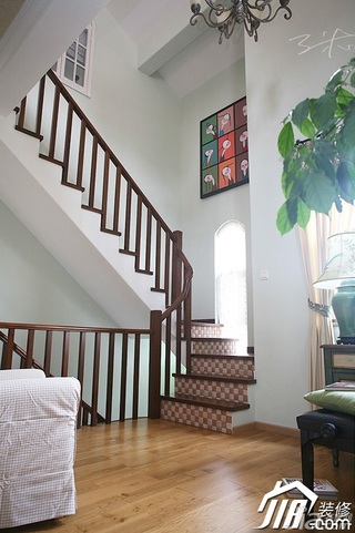 三米设计混搭风格公寓经济型130平米楼梯设计图纸