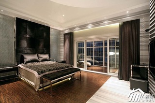 简约风格别墅奢华米色富裕型140平米以上卧室床效果图