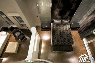 简约风格别墅奢华米色富裕型140平米以上卧室隔断床图片