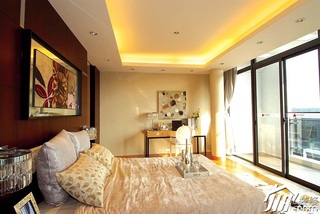 新古典风格别墅豪华型140平米以上卧室窗帘图片