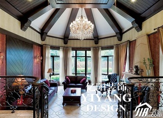 地中海风格别墅民族风富裕型140平米以上客厅沙发图片