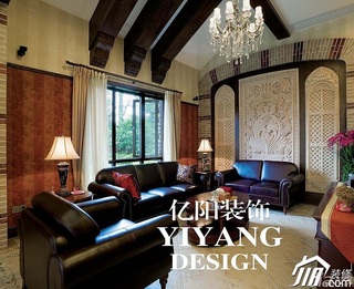 地中海风格别墅民族风富裕型140平米以上客厅沙发背景墙沙发图片