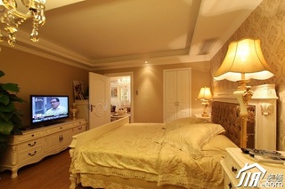 欧式风格二居室温馨豪华型80平米卧室电视柜效果图
