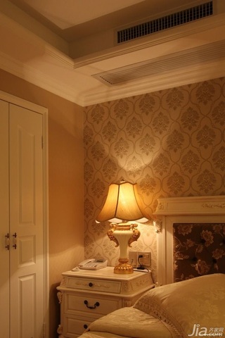 欧式风格二居室温馨豪华型80平米卧室床头柜效果图