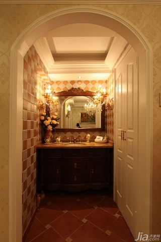 欧式风格二居室温馨豪华型80平米卫生间浴室柜图片