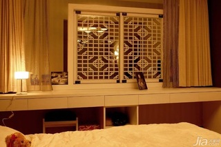 简约风格别墅大气暖色调富裕型140平米以上卧室隔断窗帘图片