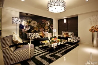 中式风格公寓暖色调140平米以上客厅沙发背景墙沙发图片