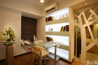 中式风格公寓暖色调140平米以上卧室隔断书桌图片
