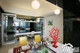简约风格公寓温馨富裕型餐厅灯具效果图