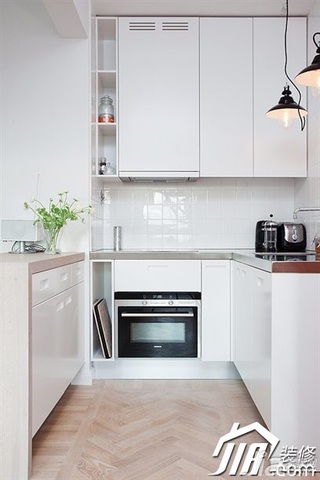 宜家风格一居室简洁经济型厨房橱柜效果图
