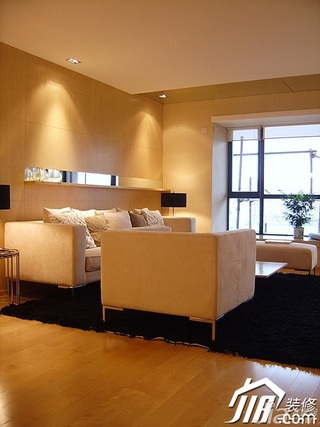 简约风格二居室温馨米色富裕型客厅沙发图片