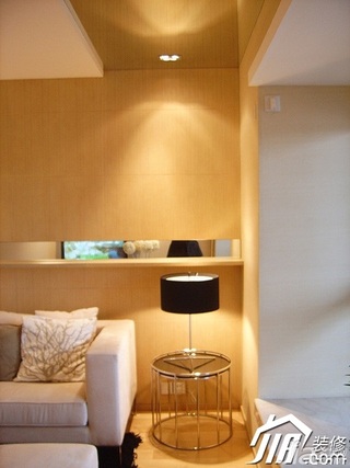简约风格二居室温馨米色富裕型客厅灯具效果图