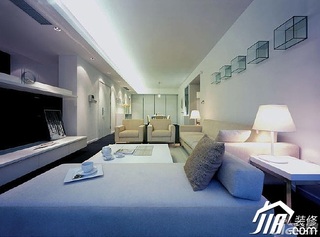简约风格二居室温馨米色富裕型客厅茶几效果图
