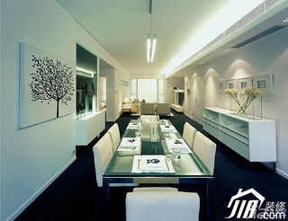简约风格二居室温馨米色富裕型餐厅橱柜设计图