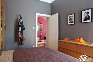 宜家风格四房实用富裕型卧室卧室背景墙效果图