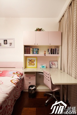 简约风格四房温馨冷色调豪华型140平米以上卧室书桌效果图