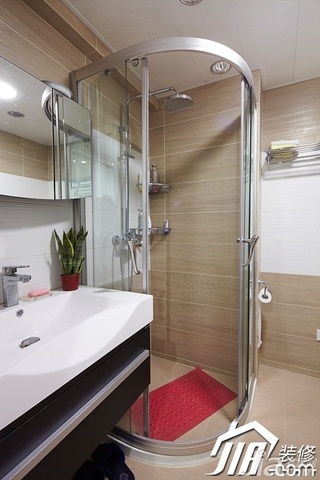 简约风格四房冷色调豪华型140平米以上卫生间洗手台效果图