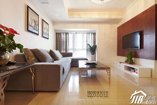 简约风格三居室大气白色富裕型100平米客厅沙发效果图