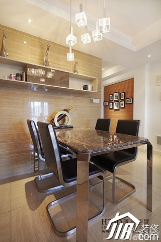 简约风格三居室大气白色富裕型100平米餐厅餐桌效果图