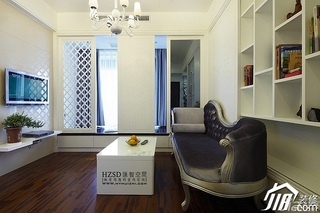 简约风格一居室大气米色富裕型60平米客厅沙发婚房家装图