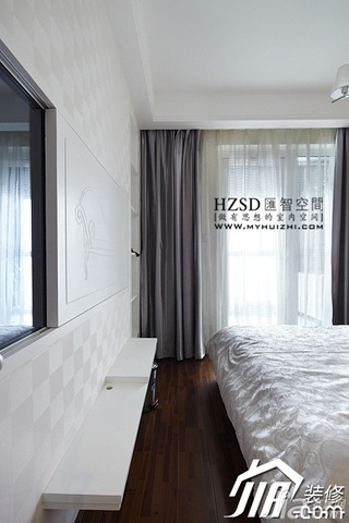 简约风格一居室大气米色富裕型60平米卧室婚房家装图