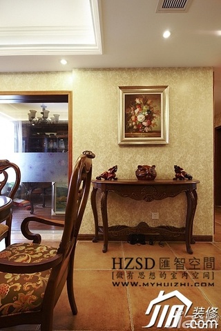 公寓时尚暖色调富裕型120平米餐厅设计图