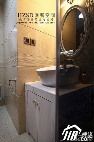 简约风格四房时尚冷色调豪华型140平米以上卫生间浴室柜图片
