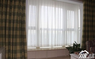 田园风格公寓5-10万50平米客厅窗帘图片