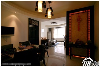 中式风格三居室富裕型餐厅餐桌效果图