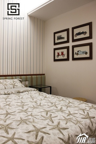 公寓米色140平米以上卧室壁纸图片