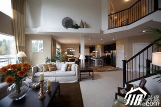 美式风格别墅时尚富裕型140平米以上客厅茶几效果图