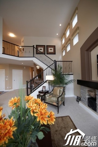 美式风格别墅时尚富裕型140平米以上楼梯设计图纸