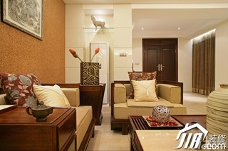 中式风格公寓富裕型140平米以上客厅沙发效果图