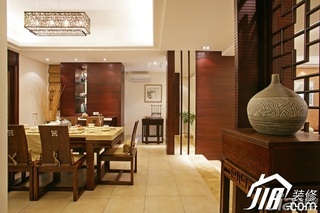 中式风格公寓富裕型140平米以上餐厅餐桌效果图