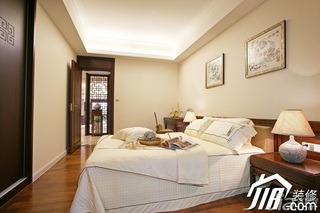 中式风格公寓富裕型140平米以上卧室床效果图