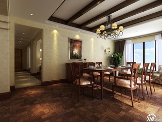 混搭风格四房以上豪华型餐厅餐厅背景墙餐桌效果图