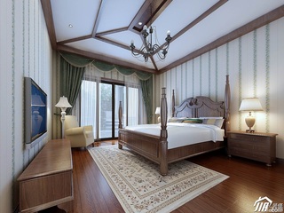 混搭风格四房以上温馨豪华型卧室床图片
