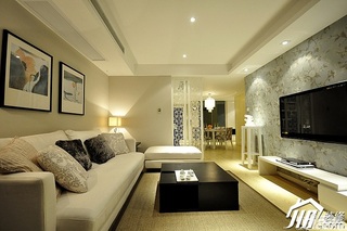 新中式风格二居室时尚富裕型客厅沙发效果图