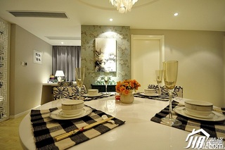 新中式风格二居室时尚富裕型餐厅餐桌图片