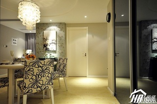 新中式风格二居室时尚富裕型餐厅灯具效果图
