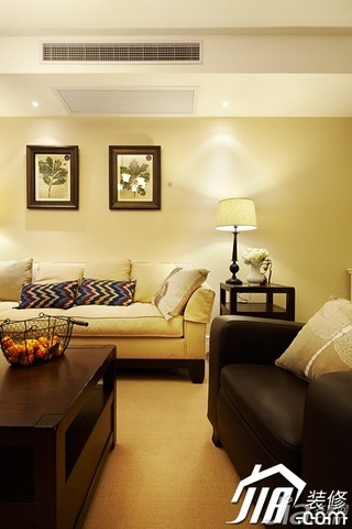 美式风格四房温馨富裕型140平米以上客厅沙发图片