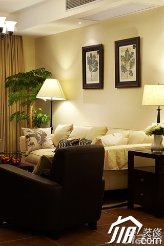 美式风格四房温馨富裕型140平米以上客厅沙发背景墙沙发效果图