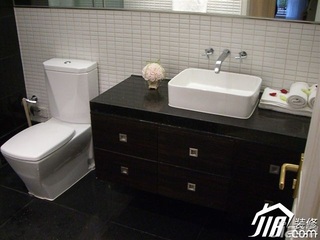 简欧风格别墅富裕型卫生间浴室柜图片